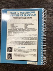 Ready-to-Use Literature Activities for Grades 7-12 Pre Owned VG