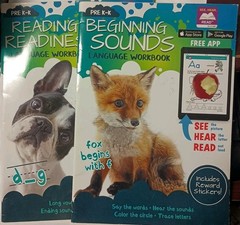 Pre K-K Bendon Practice Workbooks Lot Of 2 Reading Readiness/Beginning Sounds N2