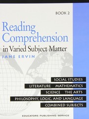 Reading Comprehension in Varied Subject Matter: Social Studies, Literature, …