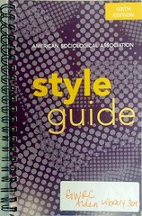 American Sociological Association Style Guide Sixth Edition [2019, Spiral]