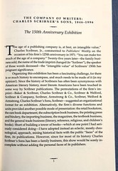 THE COMPANY OF WRITERS: CHARLES SCRIBNER’S SONS 1846-1996 SC 1996 EXHIBITION