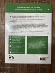 Elementary Geography and Cultures Teacher Guide by Craig Froman 2016