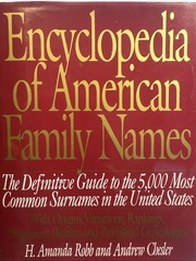 Encyclopedia of American Family Names by Amanda Robb (1995, Hardcover)