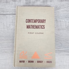 Contemporary Mathematics First Course Hardcover 1964 Prentice Hall Inc.