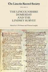 C W Foster The Lincolnshire Domesday and the Lindsey Sur (Paperback) (UK IMPORT)