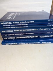 VINTAGE NSF LISTINGS CODE BOOKS LOT OF 7 | PLUMBING, DRINKING WATER| 1997-2000
