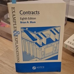 Aspen Publishing Examples & Explanations Contracts 8th Ed Blum 2018