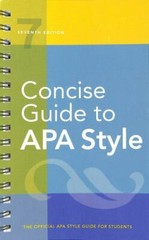 Concise Guide to APA Style: 7th Edition (OFFICIAL), American Psychological Assoc