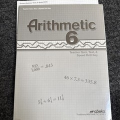 Abeka Arithmetic 6 Answer Key & Quiz Test Key Parent Led Homeschool Student Quiz