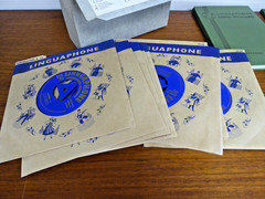 Vintage Linguaphone Italian Course Books and x16 7″ Vinyls Records in Case