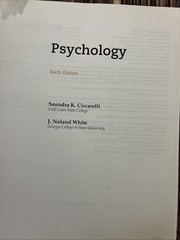 Psychology RENTAL EDITION by White and Ciccarelli 2020 6th Ed.