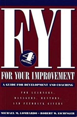 For Your Improvement Michael M., Eichinger, Robert W. Lombardo