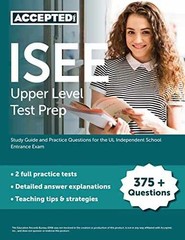 ISEE Upper Level Test Prep: Study Guide – Paperback, by Cox Jonathan – Very Good