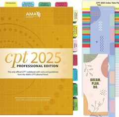 Customizable Color-Coded CPT 2025 Index Tabs with Alignment Guide Included