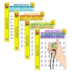 REMEDIA PUBLICATIONS REM505 Timed Math Drills: 4 Book Set