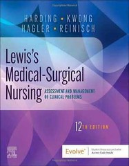 Lewis’s Medical-Surgical Nursing: – Hardcover, by Harding PhD RN – Very Good v