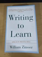 Writing to Learn by William Zinsser (1993, Trade Paperback)