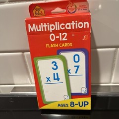 Schoolzone.com Multiplication 0-12 Flash Cards Ages 8-Up, Used In Excellent Cond