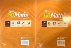Texas Go Math! Volume 1 And 2 Workbook Paperback Grade 5