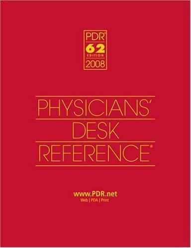 Physicians Desk Reference 2008: Hospital/Li- 9781563636608, PDR Staff, hardcover