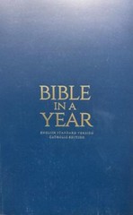 Bible in a Year – ESV Catholic Edition – Blue Paperback by Augustine Institute