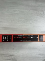 Wiley Fundamentals of Heat & Mass Transfer 7th Ed Hardcover Bergman et al