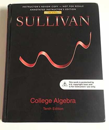 College Algebra – Hardcover, by Sullivan Michael – Very Good