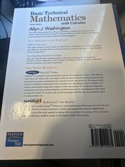 Basic Technical Mathematics with Calculus by Allyn J. Washington (2008, Trade…