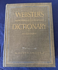 Webster’s New Twentieth Century Dictionary Second Edition Unabridged 1970