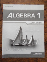 Abeka Algebra 1 Quiz and Test Key First Edition Book