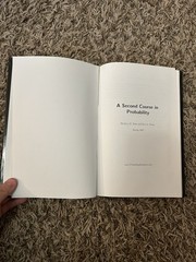 Second Course in Probability by Erol A. Peköz and Sheldon M. Ross ( Hard cover)