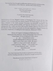 MAKING THE IRISH AMERICAN_J J Lee_HCDJ_1st Edition_Ex-library_Very Good