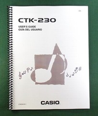 Casio CTK-230 Instruction Manual: 51 Pages Coil Bound & Clear Covers!