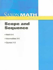 Saxon Math: Scope and Sequence 2008 – Paperback, by saxon-publishers – Good