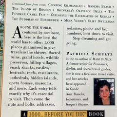 1000 Places To See Before You Die Patricia Schultz 2003 Workman Publishing PB