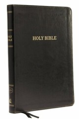 KJV, Thinline Bible, Large Print, Imitation Leather, Black, Indexed, Red Letter