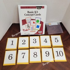 Abeka Basic K5 Concept Cards, Flashcards Shapes, Numbers, Symbols w/ Ring Binder