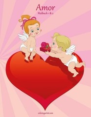 Amor-Malbuch 1 & 2 by Nick Snels (German) Paperback Book