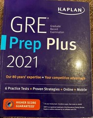 GRE Prep Plus 2021, 6 Practice tests, Kaplan, great condition