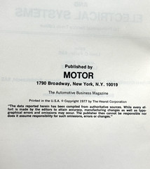 Motor Auto Engines & Electrical Systems Professionsal Service Trade Edition Book