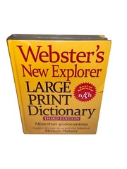 Webster’s New Explorer Large Print Dictionary, Hardcover by Federal Street Pr…