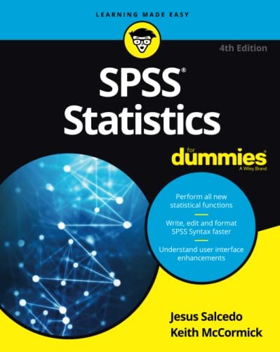 SPSS STATISTICS FOR DUMMIES By Jesus Salcedo & Keith Mccormick **Excellent**