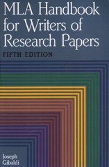 MLA Handbook for Writers of Research Papers, Fifth Edition by Joseph Gibaldi, Go
