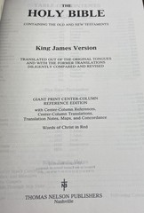1994 Thomas Nelson Nelson Classic Giant Print Reference Bible English- READ!