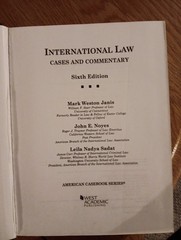 International Law: Cases and Commentary 6th Ed by Janis, Mark W. 2018 Hardcover