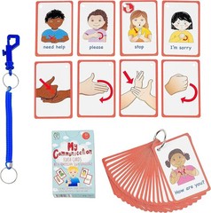 Portable ASL Flashcards – 27 Illustrated Cards for Autism & Speech Development