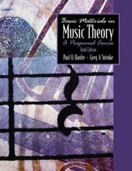 Basic Materials in Music Theory: A Program- paperback, Paul O Harder, 0130993336