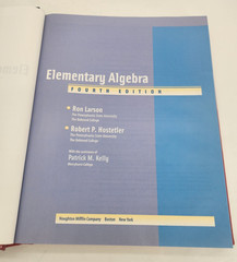 Elementary Algebra by Larson 4th edition 2004 hardcover book