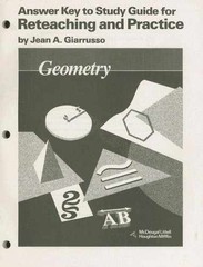 Geometry: Answer Key to Study – Paperback, by Jurgensen Ray C.; – Acceptable