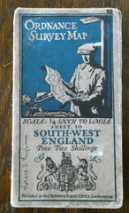 Ordnance Survey Map Sheet 10 South West England 1/4 Inch to One Mile Cloth 1919